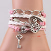 Lock Key Cupid's Arrow Charms Infinity Bracelet