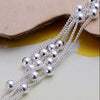 Multi Layer Silver Beads Toggle Bracelet