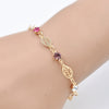 Leaf Chain Rhinestone Retro Bracelets