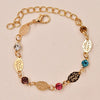 Leaf Chain Rhinestone Retro Bracelets