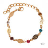 Leaf Chain Rhinestone Retro Bracelets