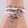 Lock Key Cupid's Arrow Charms Infinity Bracelet