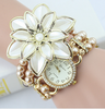 Flowers Double Pearl Bracelet Watch