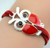 Cute Owl Shaped Fill Oil Charm Bracelet