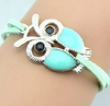 Cute Owl Shaped Fill Oil Charm Bracelet