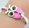 Cute Owl Shaped Fill Oil Charm Bracelet